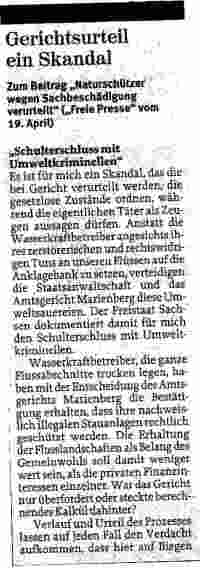 Gerichtsurteil ein Skandal - Schulterschluss mit Umweltkriminellen Teil 1
