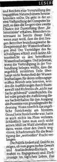 Gerichtsurteil ein Skandal - Schulterschluss mit Umweltkriminellen Teil 2